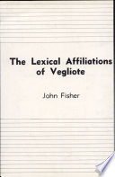 The lexical affiliations of Vegliote /