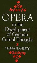 Opera in the development of German critical thought /