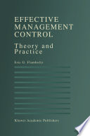 Effective Management Control : Theory and Practice /