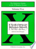 X toolkit intrinsics reference manual : third edition for X11, release 4 and release 5 /