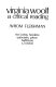 Virginia Woolf : a critical reading /