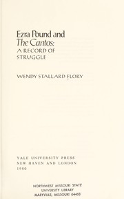 Ezra Pound and The cantos : a record of struggle /