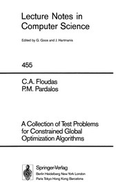 A collection of test problems for constrained global optimization algorithms /