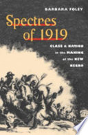 Spectres of 1919 : class and nation in the making of the new Negro /
