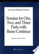 Sonatas for one, two, and three parts with basso continuo /