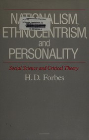 Nationalism, ethnocentrism, and personality : social science and critical theory /