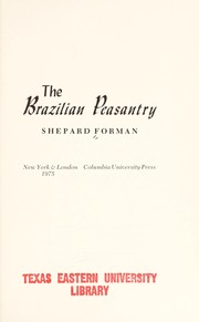 The Brazilian peasantry /