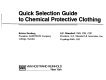 Quick selection guide to chemical protective clothing /