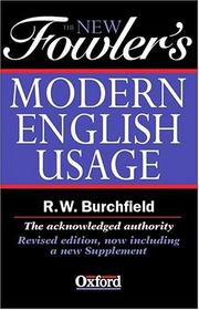 The new Fowler's modern English usage /