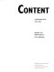 Content : a contemporary focus, 1974-1984 /