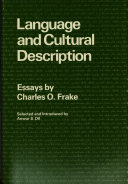 Language and cultural description : essays /