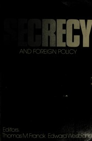 Secrecy and foreign policy /