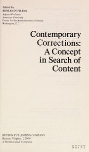 Contemporary corrections : a concept in search of content /