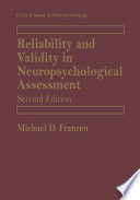 Reliability and validity in neuropsychological assessment /