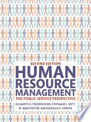 Human resource management : the public service perspective /