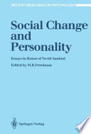 Social Change and Personality : Essays in Honor of Nevitt Sanford /