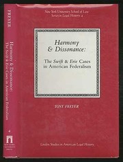 Harmony & dissonance : the Swift & Erie cases in American federalism /