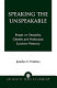 Speaking the unspeakable : essays on sexuality, gender, and Holocaust survivor memory /