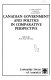Canadian government and politics in comparative perspective /