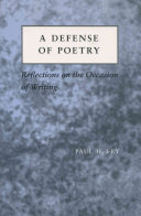 A defense of poetry : reflections on the occasion of writing /
