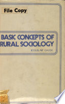 Basic concepts of rural sociology /