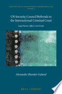 Un security council referrals to the international criminal court