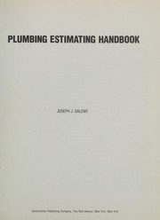 Plumbing estimating handbook /