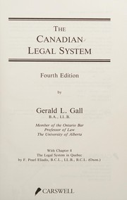 The Canadian legal system /