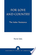 For love and country : the Italian resistance /