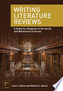 Writing literature reviews : a guide for students of the social and behavioral sciences /