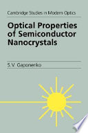 Optical properties of semiconductor nanocrystals /