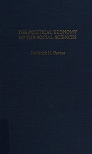 The political economy of the social sciences /