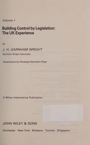 Building control by legislation : the UK experience /