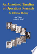 An annotated timeline of operations research : an informal history /