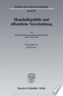 Haushaltspolitik und öffentliche Verschuldung.