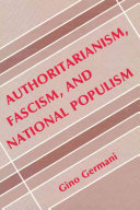 Authoritarianism, fascism, and national populism /