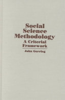 Social science methodology : a criterial framework /