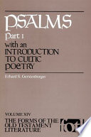 Psalms : part 1 : with an introduction to cultic poetry /