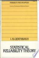 Statistical reliability theory /