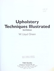 Upholstery techniques illustrated /