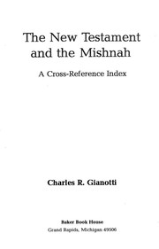 The New Testament and the Mishnah : a cross-reference index /