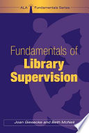 Fundamentals of library supervision /