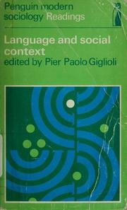 Language and social context: selected readings.