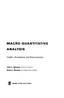 Macro-quantitative analysis : conflict, development, and democratization /