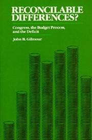 Reconcilable differences? : Congress, the budget process, and the deficit /