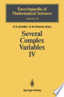 Several Complex Variables IV : Algebraic Aspects of Complex Analysis /