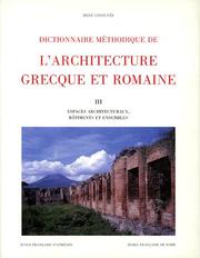 Dictionnaire méthodique de l'architecture grecque et romaine /