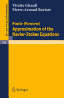 Finite element approximation of the Navier-Stokes equations /