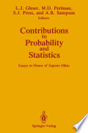 Contributions to Probability and Statistics : Essays in Honor of Ingram Olkin /