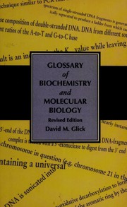 Glossary of biochemistry and molecular biology /
